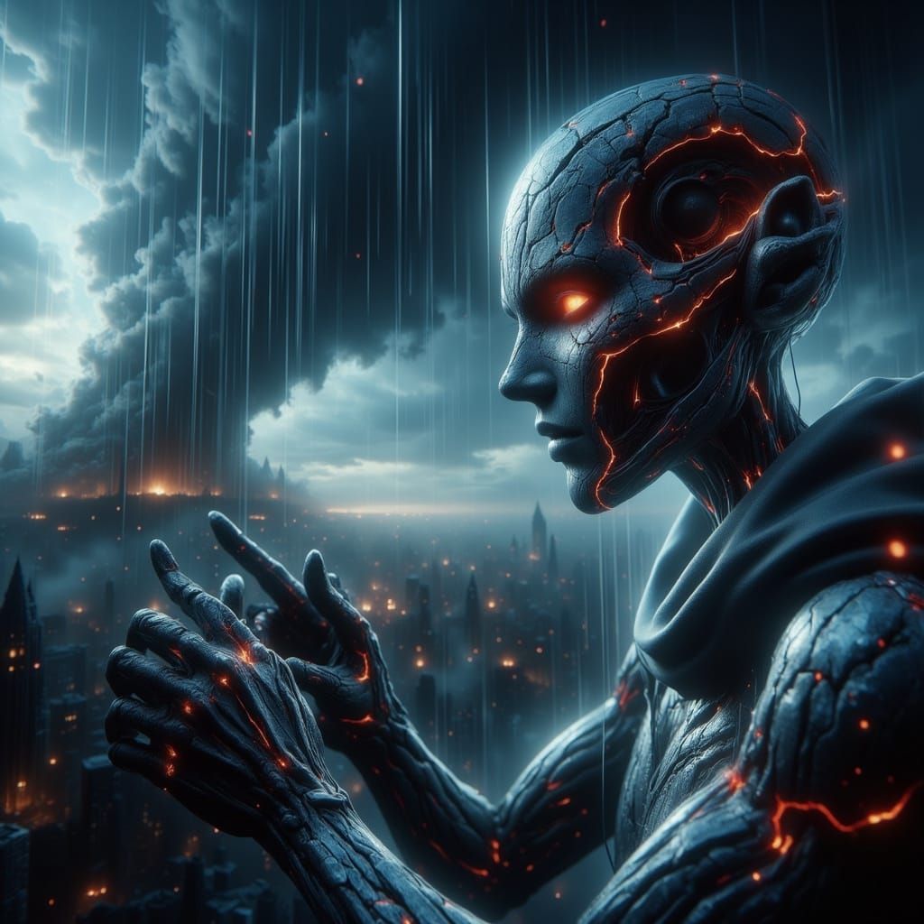 Robot Repairs House Amidst Massive Tornado