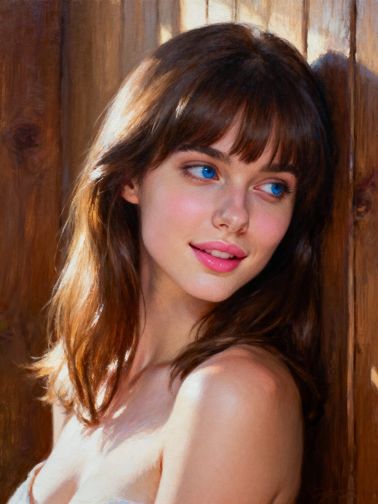 Romantic Realism Portrait of a Woman in Soft Light