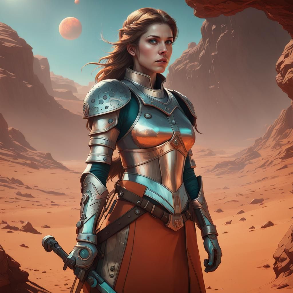 Anna Kendrick as Medieval Knight on Mars