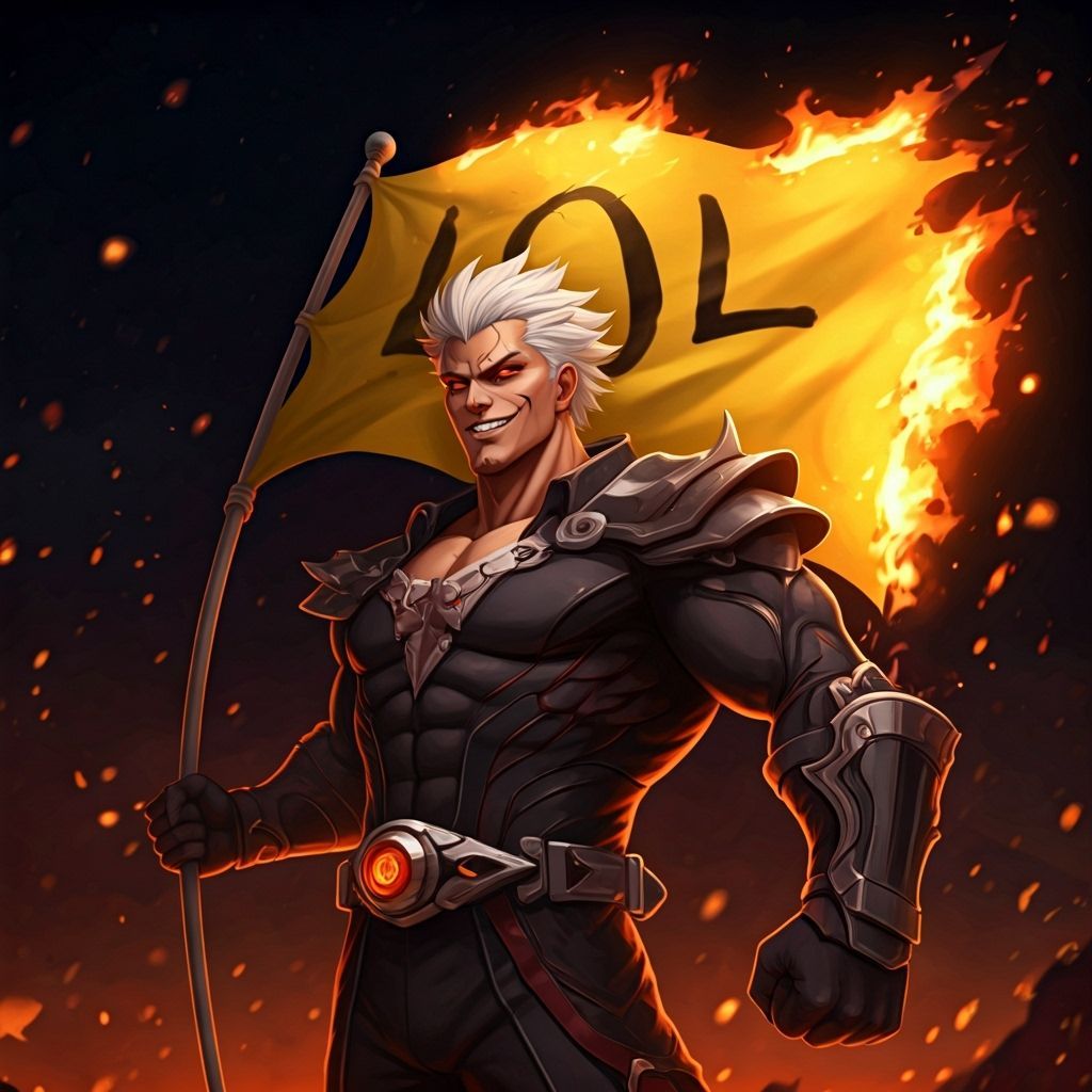 Evil Sentai Villain with Blazing LOL Flag