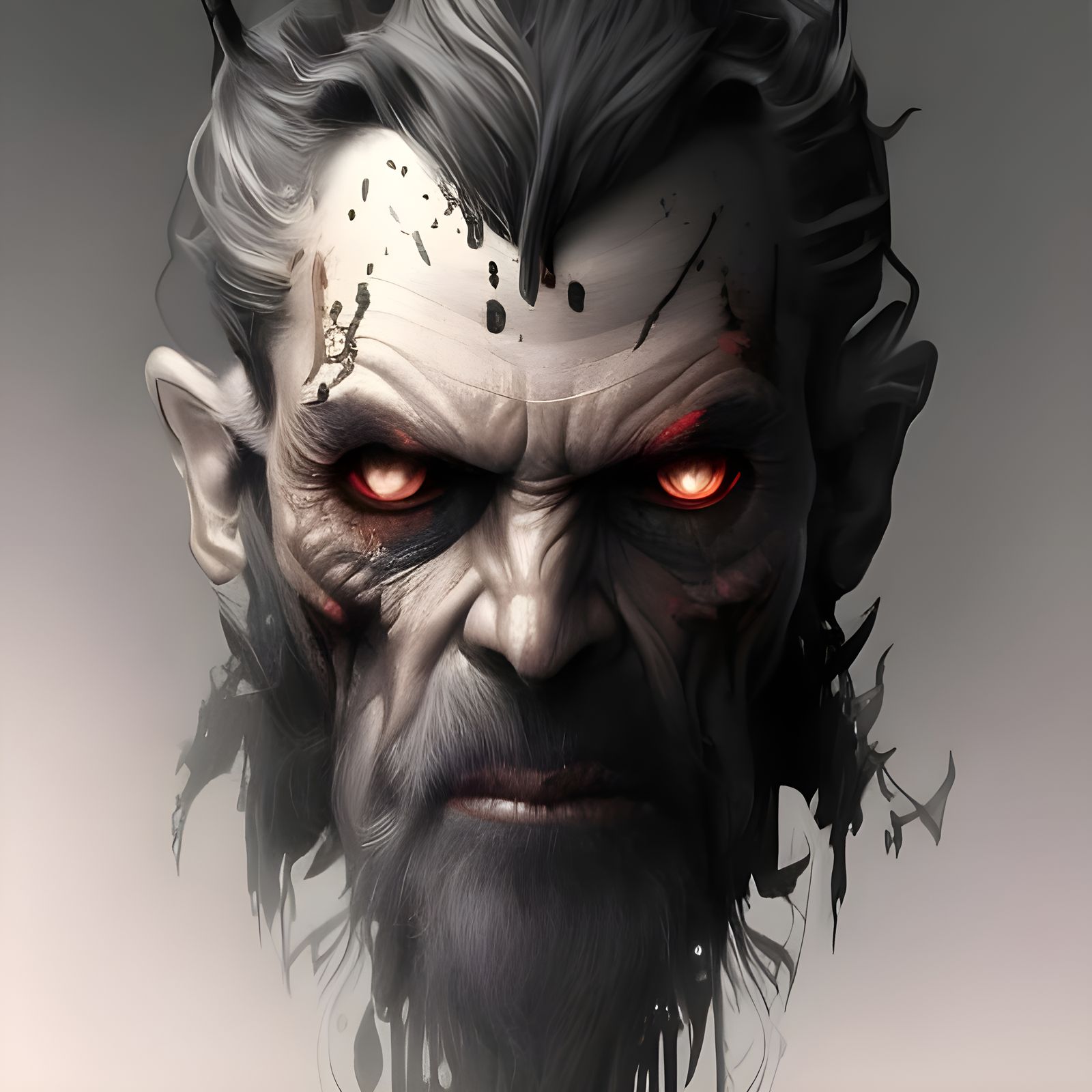 Vampire Hunter Portrait in Art Nouveau Style