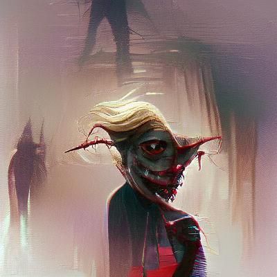 Sinister Liar Portrait in Gothic Horror Style