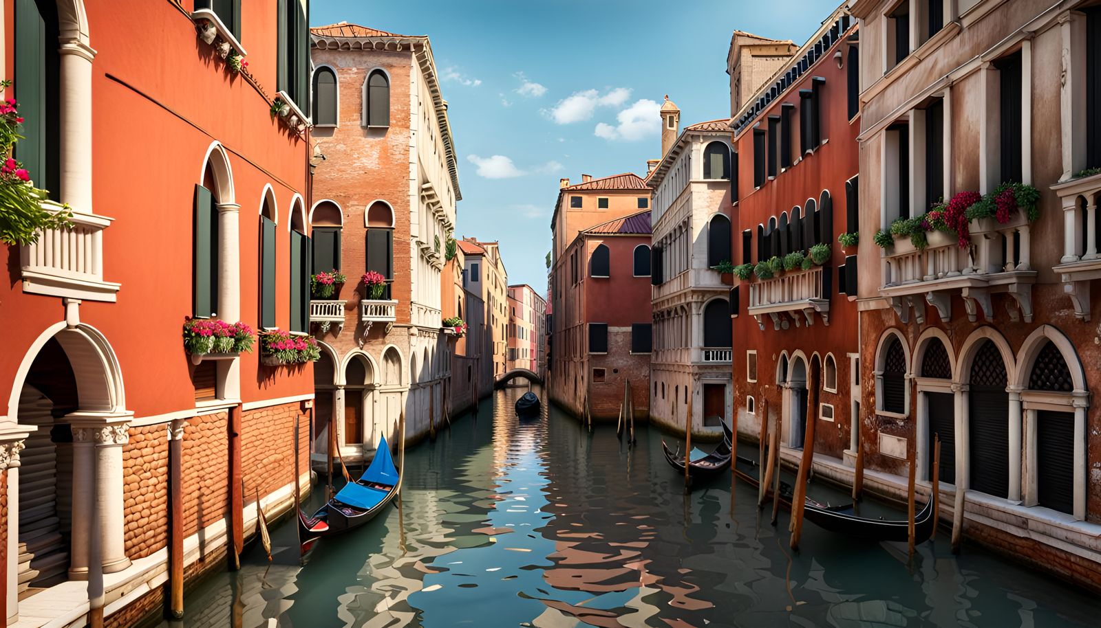 Epic Venice City Street in Hyper-Realistic Digital Art