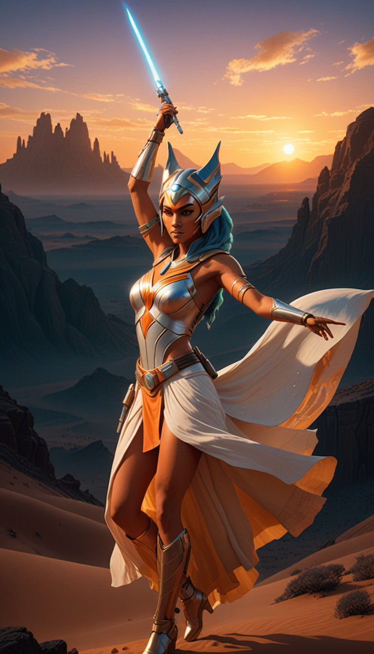 Ahsoka in Ephemeral Dance, Greg Rutkowski Style