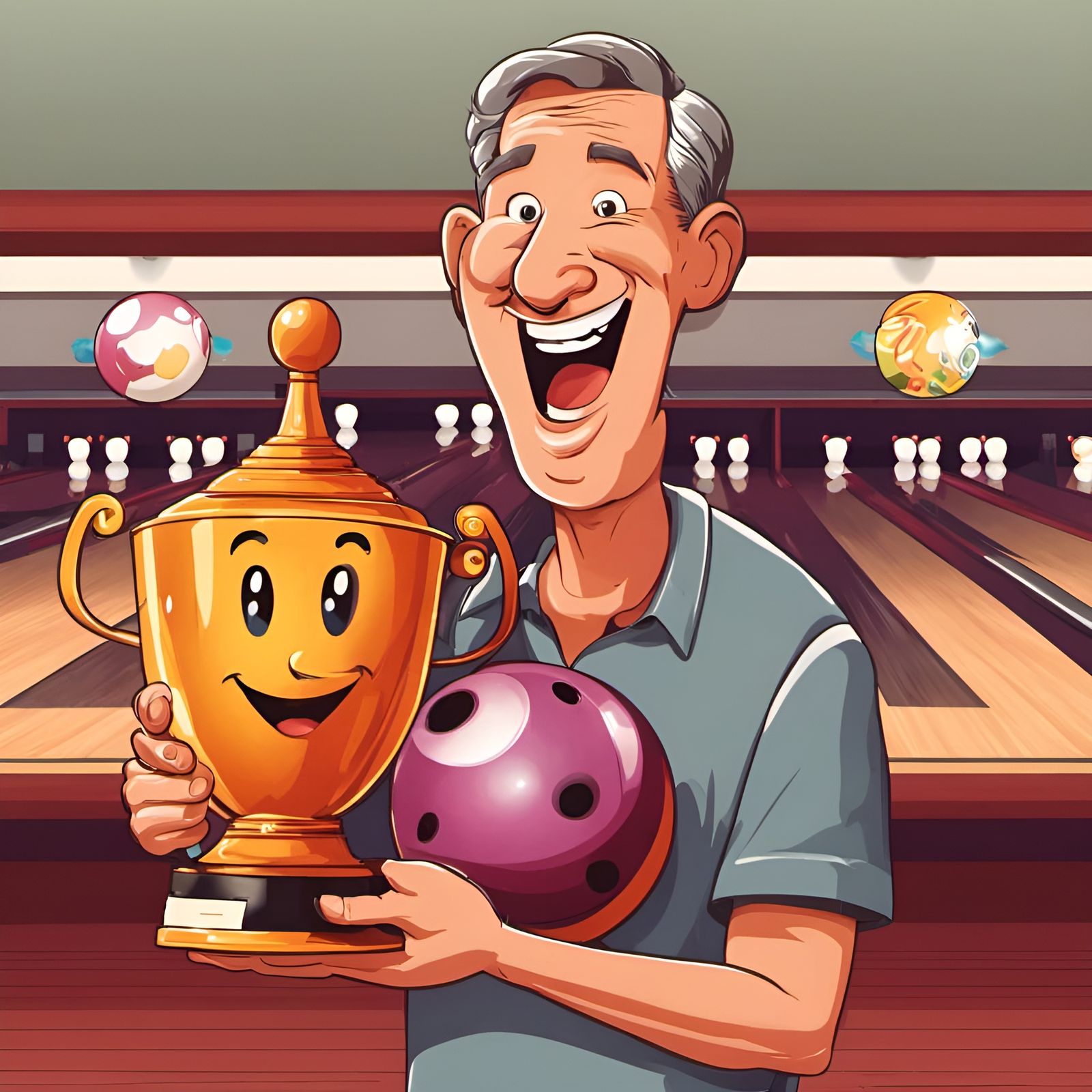 Grampa's Bowling Trophy