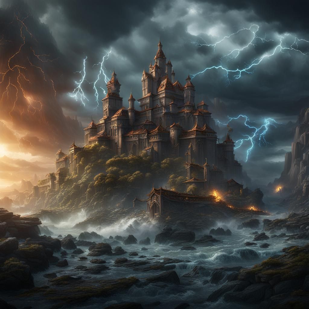 Fantastical Storm Concept Art in Deep Color