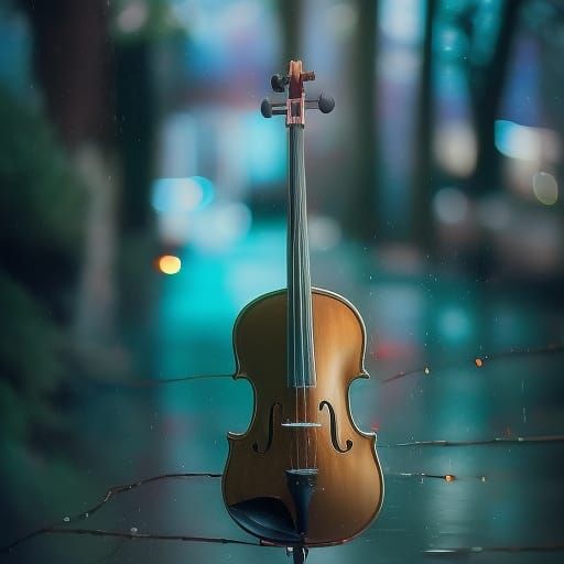 Ornate Violin Concept Art in 8K Resolution