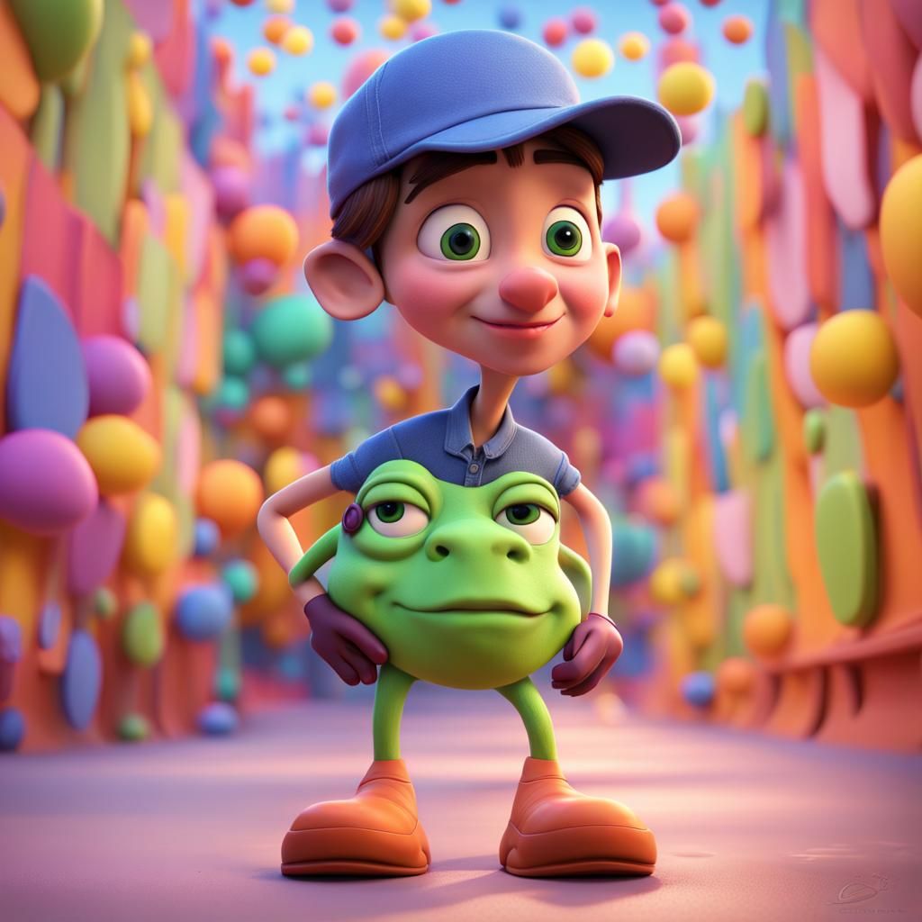 100 gecs Album Art in Pixar Style