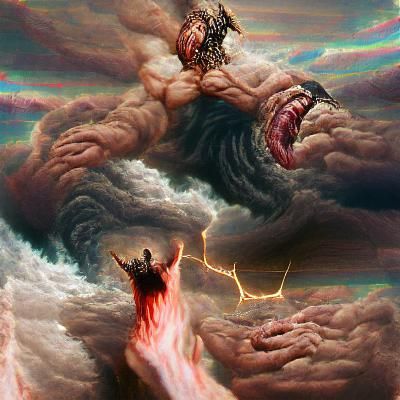 Abstract Depiction of Divine Wrath
