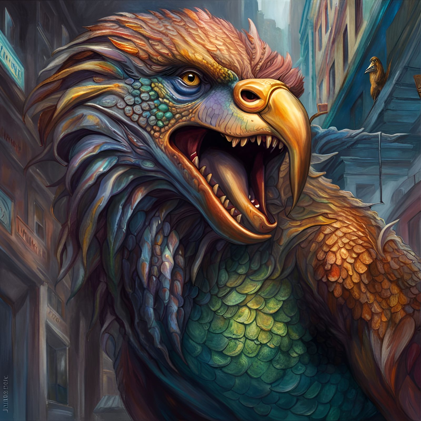 Hyperrealistic Mermaid Dinosaur Monkey Eagle in Philadelphia