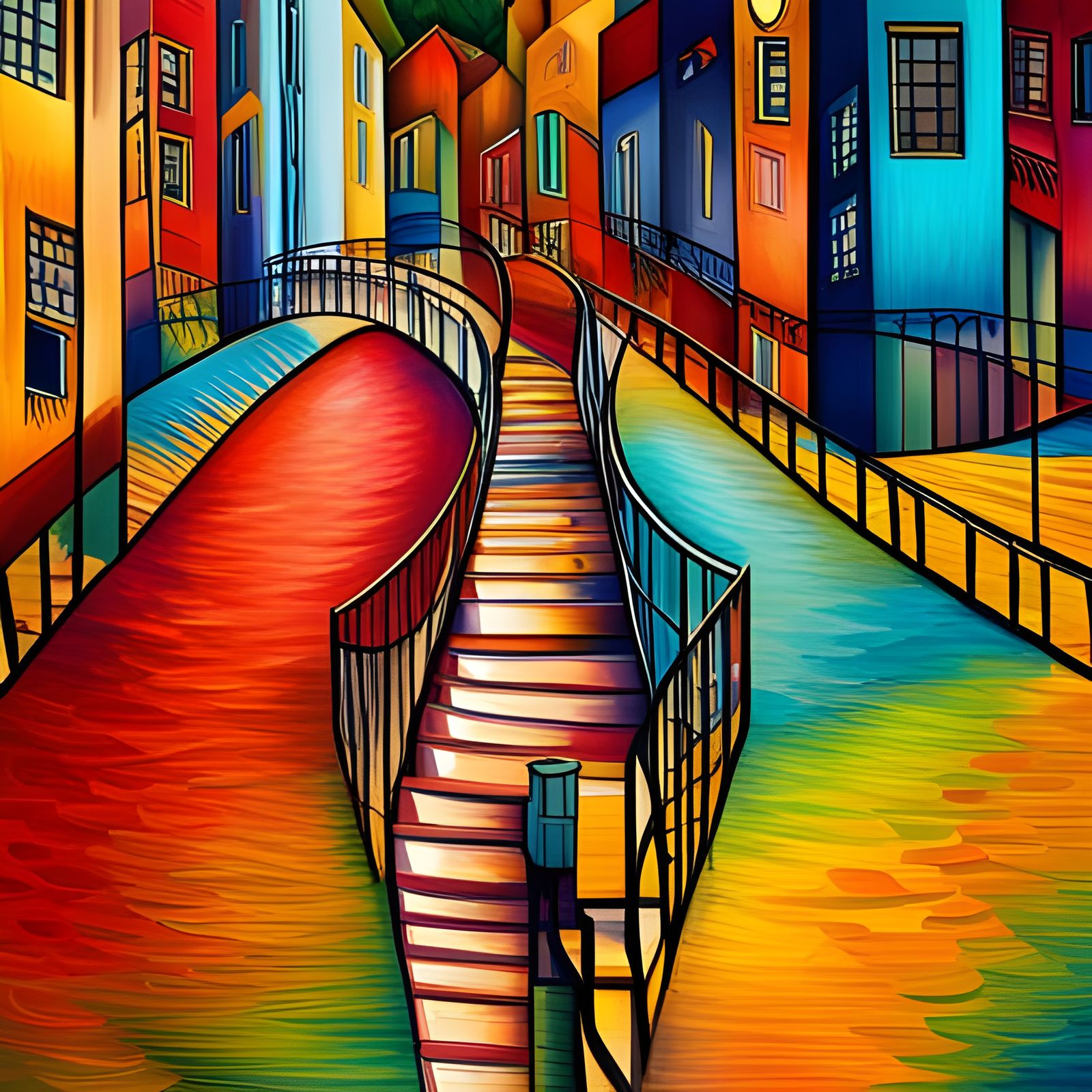 Colorful Abstract Love Design with Fine Details