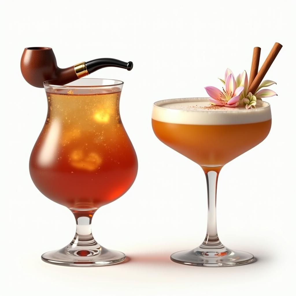 Vintage Cocktails: Whiskey Pipe and Floral Toddy