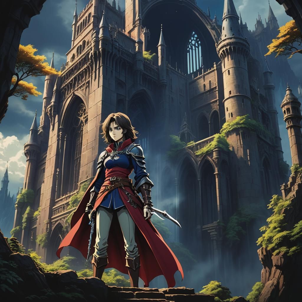 Anime Key Visual of Castlevania in Ayami Kojima Style