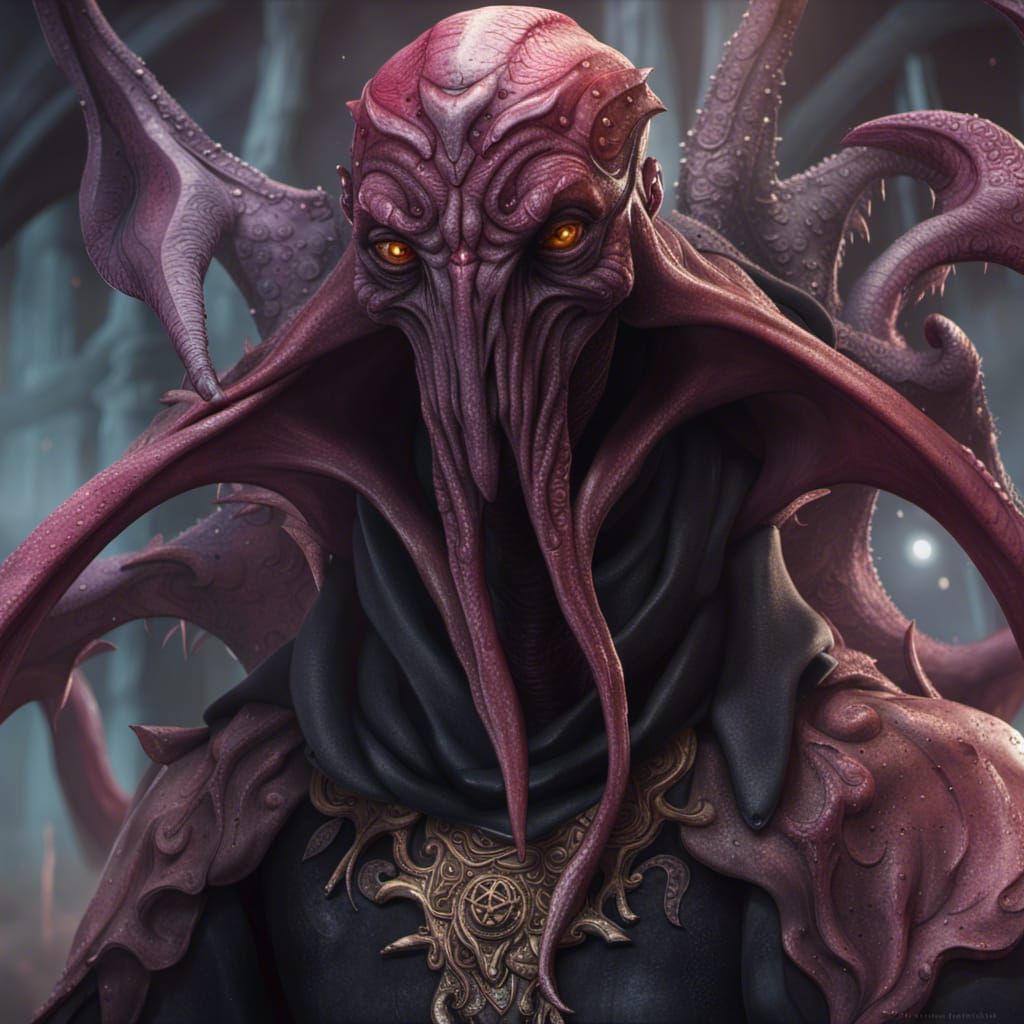 Realistic Mind Flayer Portrait in Unreal Engine 5