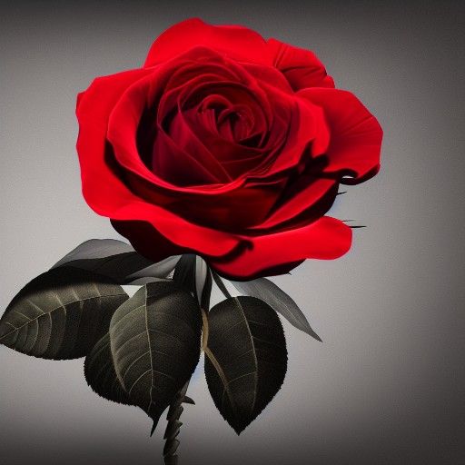 Hyperdetailed Blood Red Rose in 8k Resolution