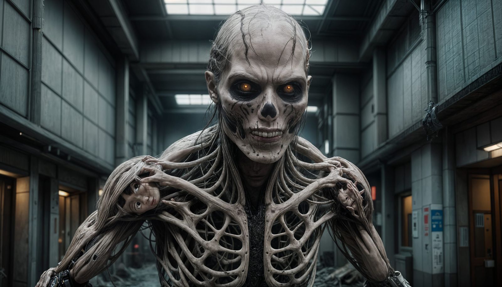 Ethereal Dystopian Japanese Horror Photo