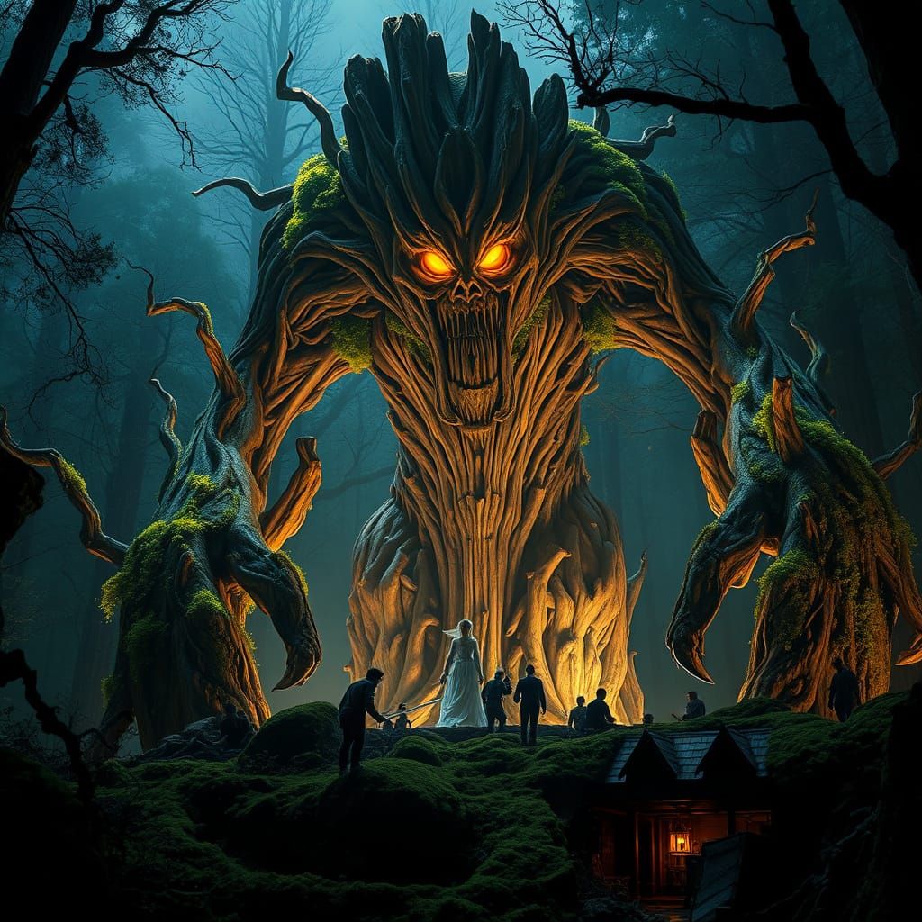 Gothic Wood Golem Guardians Ancient Forest