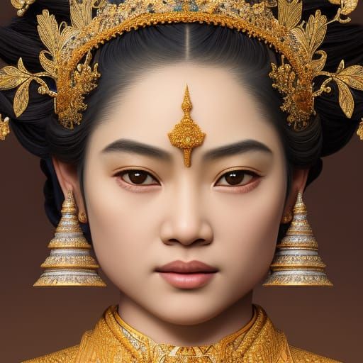 Hyperdetailed Portrait of a Beautiful Thai Princess
