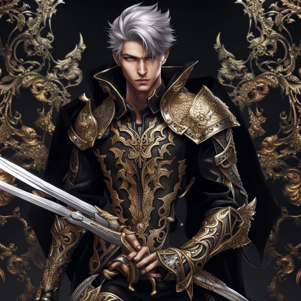 Ikemen Assassin with Twin Daggers: Detailed Matte Painting