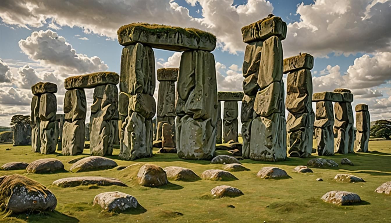 Great Britain History in Art Nouveau Style