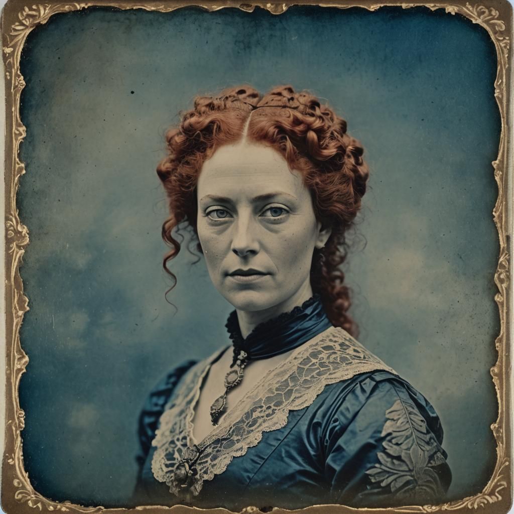 A vintage tintype photograph