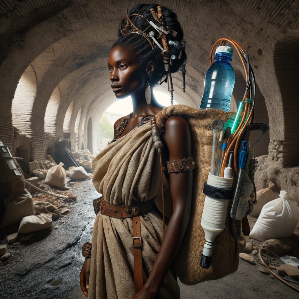 Resilient Woman in Post-Climate Rome