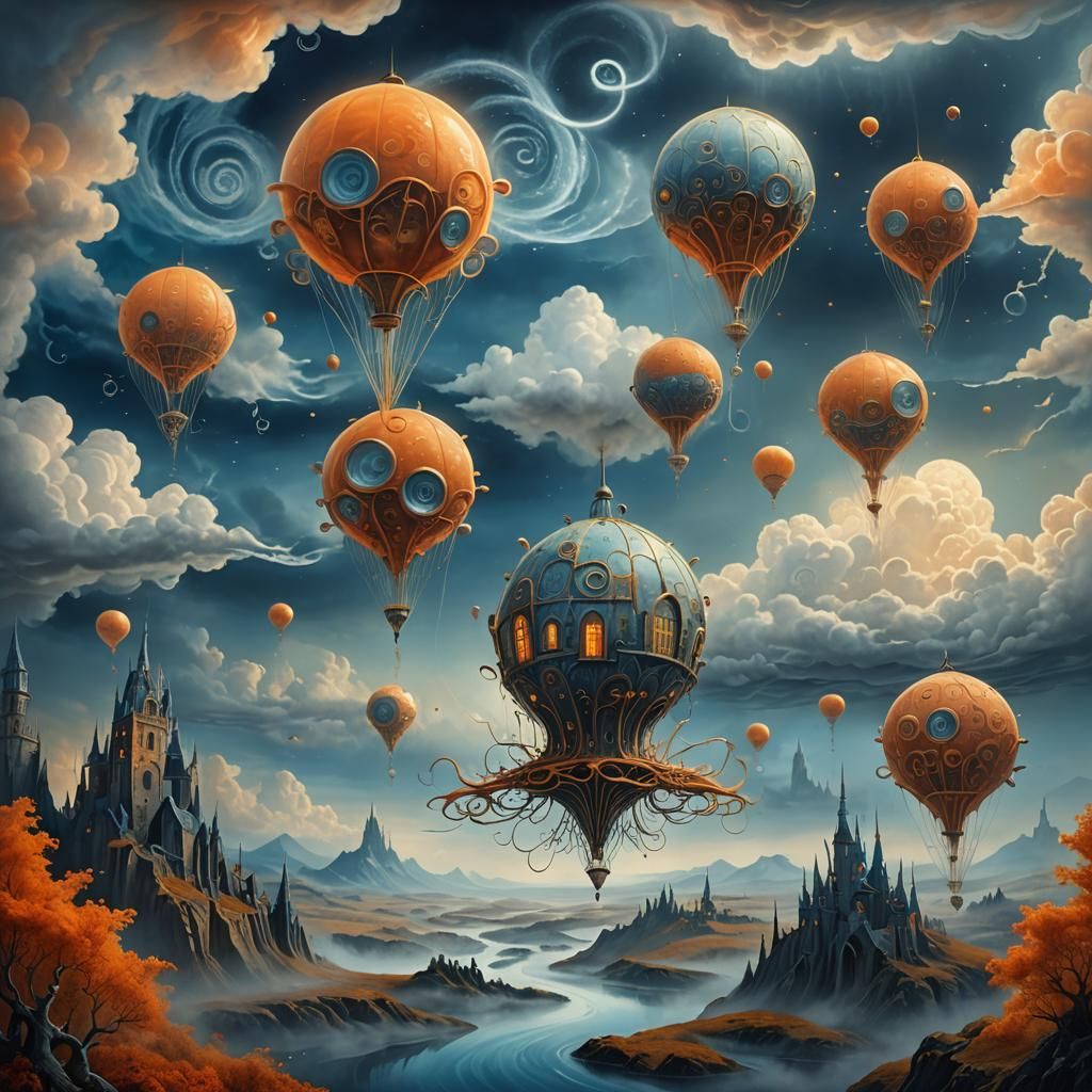 Ethereal Creatures in a Surrealist Dreamscape