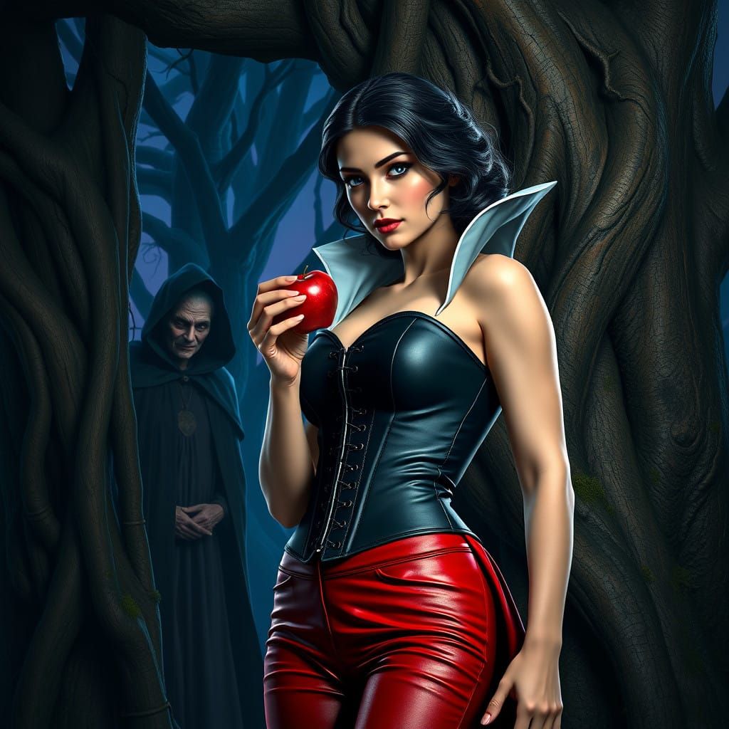 Mystical Snow White Defies Evil in Dark Fantasy Realm