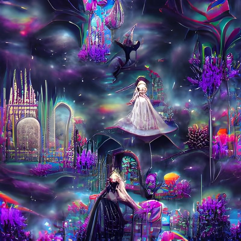 Holographic Gothic Wonderland by Pablo Amaringo