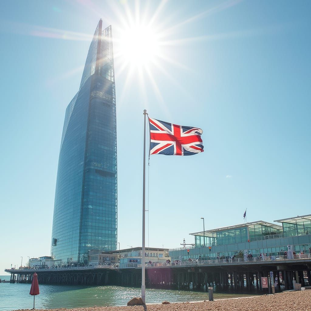 Modern Skyscrapers Near Brighton Pier in Architectural Style