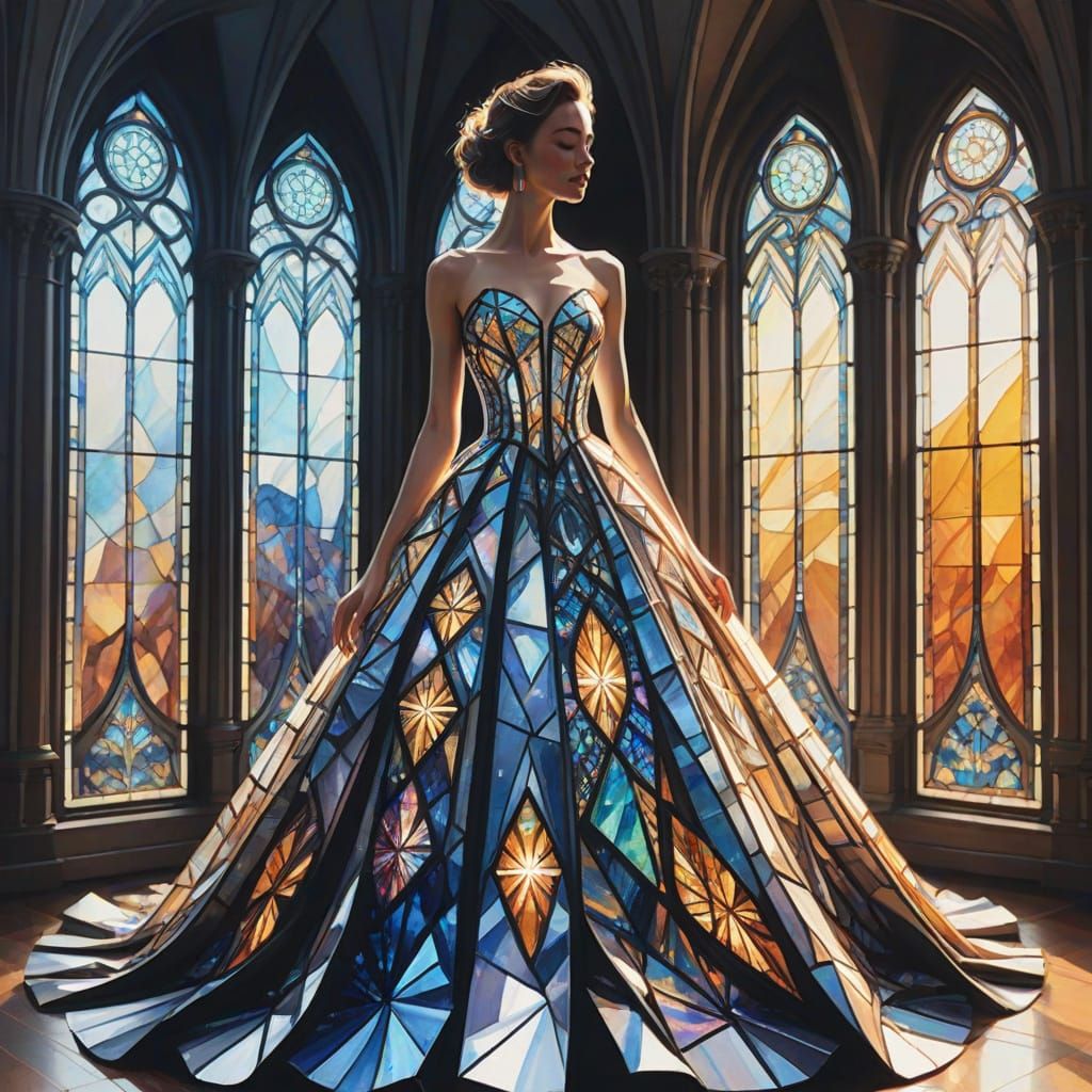 Wearable Sculpture: Fashion Art with Glass and Crystal Detai...