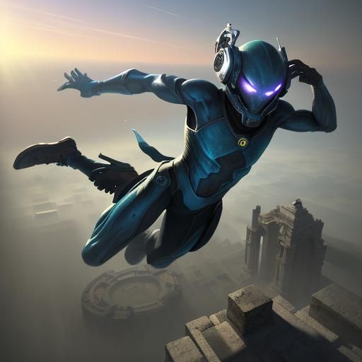 Parkour Runner in an Alien Maze, Concept Art