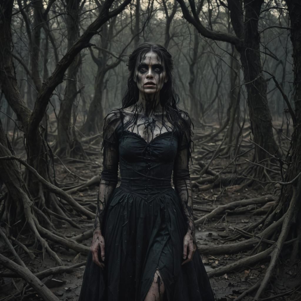 Haunted Forest: A Dark Fantasy Cinematic Illustration