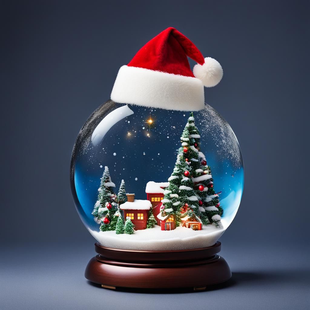 Santa's Snow Globe: A Holiday Scene