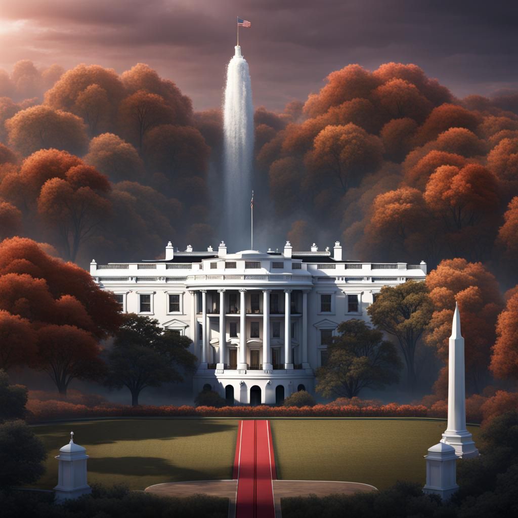 Detailed Matte Painting of the White House