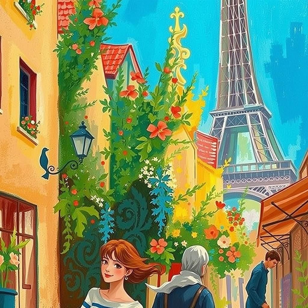 Parisian Woman in the Style of Toulouse-Lautrec