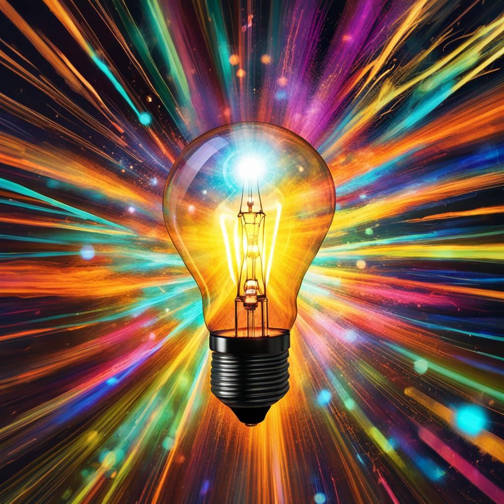 Fluorescent Light Bulb Explosion of Brilliance