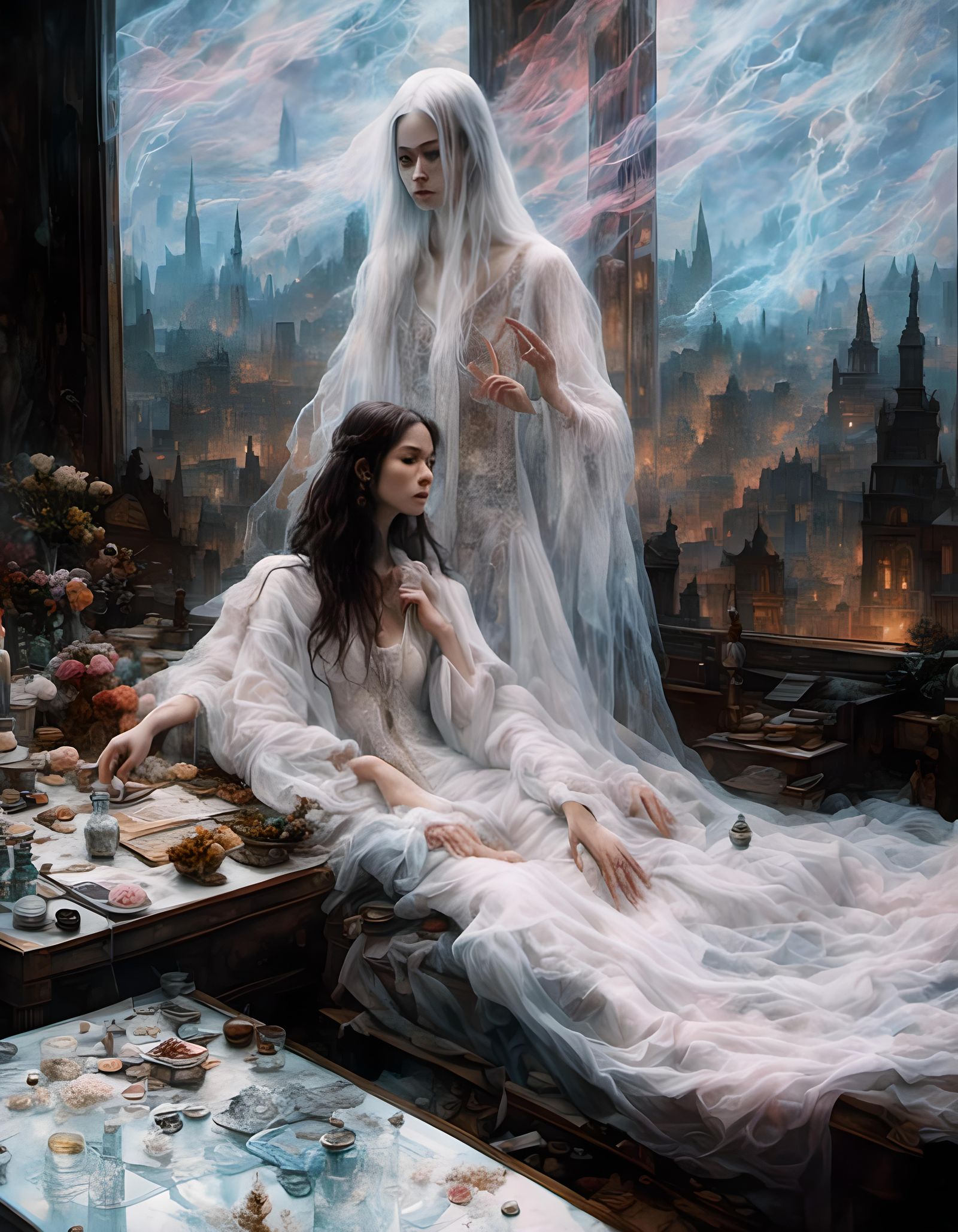 Dark Fantasy Portrait with Extra Limbs