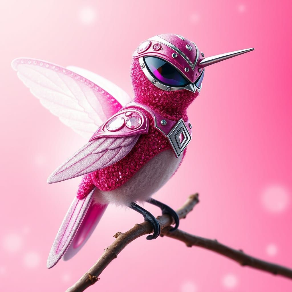 Pink Gemstone Hummingbird  Power Ranger Amigurumi Power Ranger
