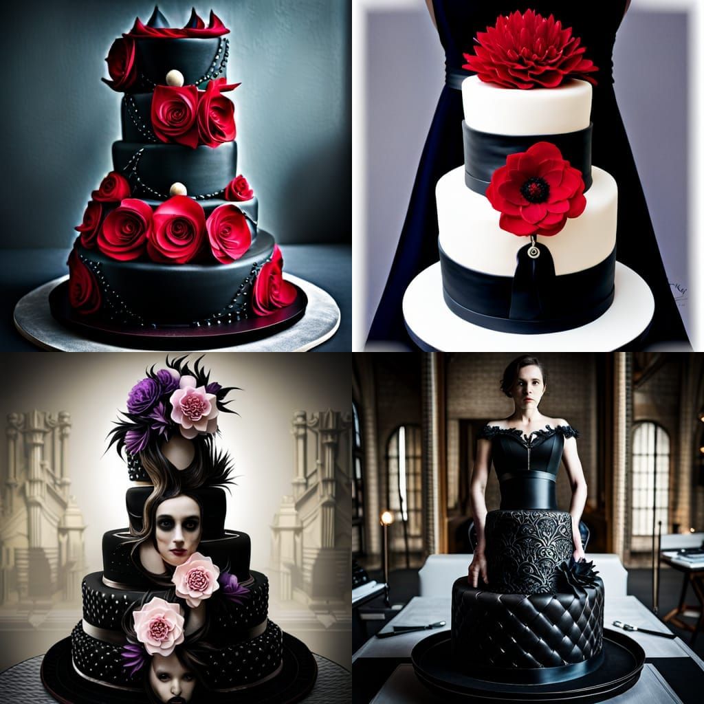 goth wedding cake