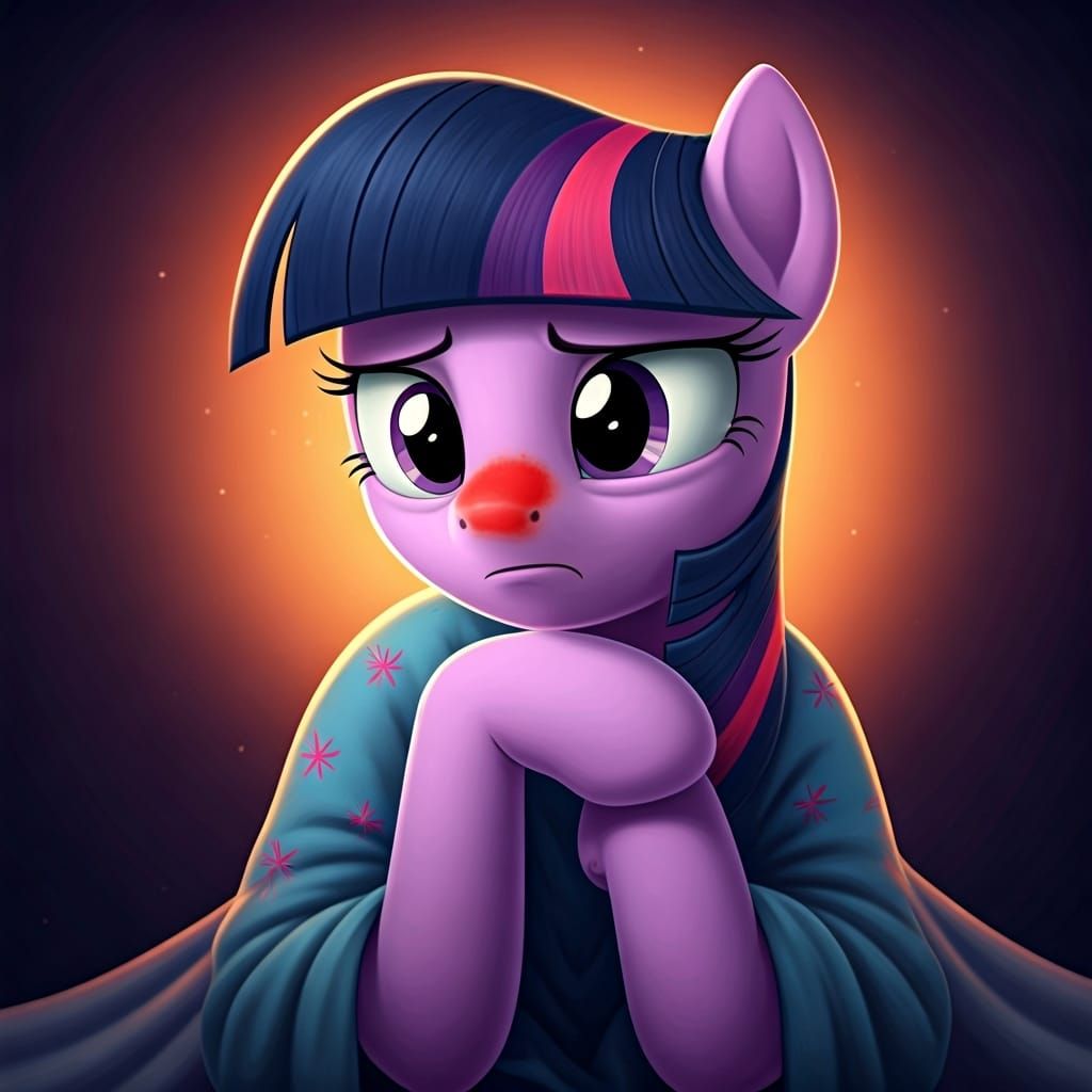 Twilight Sparkle Sick in Bed, 3D Digital Art