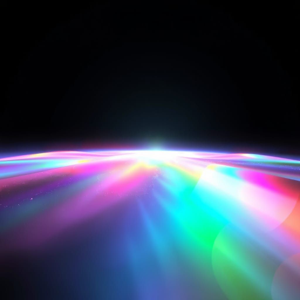 Mesmerizing Rainbow Light Gradient in Futuristic Dreamscapes