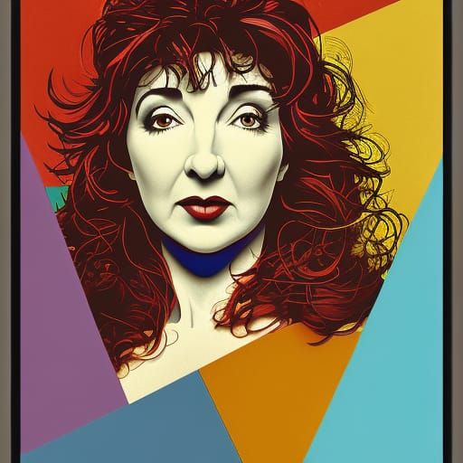 Kate Bush Pop Art Portrait in 8K