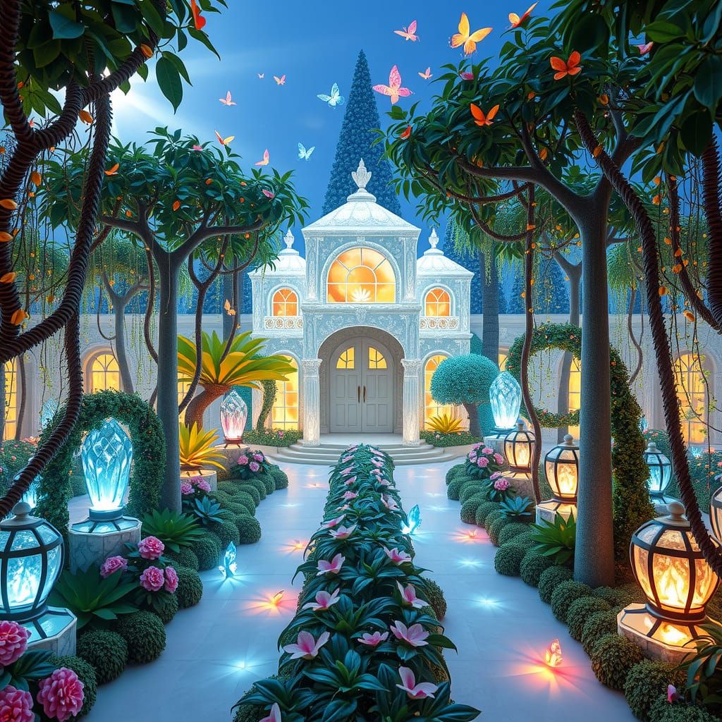 Diamond Crystal Botanical Garden in Fantasy Style