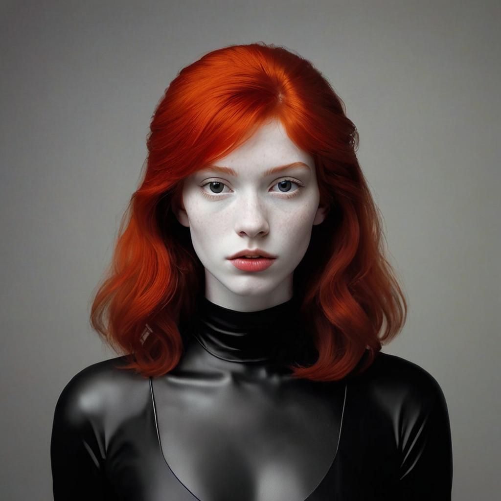Redhead Portrait in Mapplethorpe Style