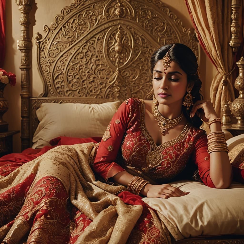 Sleeping Indian Queen in Bollywood Style