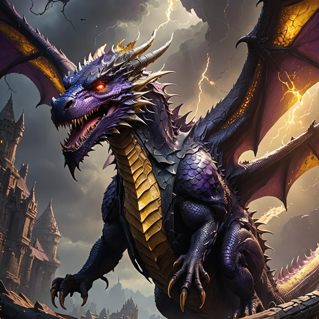 Dragon Breathing Light: Dark Fantasy Concept Art