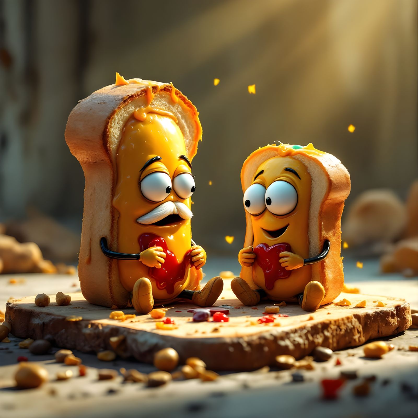 Peanut Butter and Jelly Monopoly Game in Dystopia