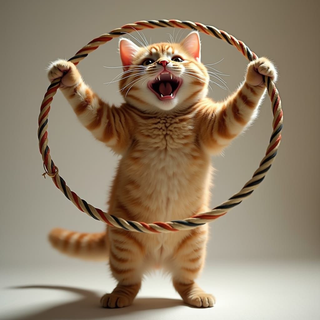 Hula hoop cat