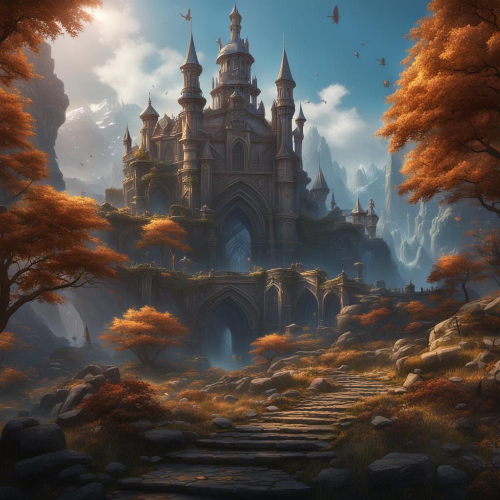 Fantastical Matte Painting in Deep Color